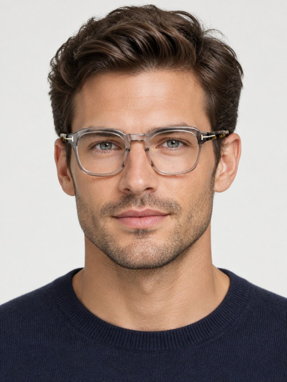 NEW Tom Ford FT5836-B 020 Grey Sunglasses Authentic
